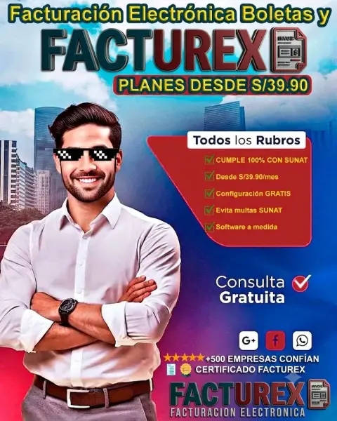 FACTUREX: Planes desde S/39.90 — oferta PCEFACT PERU