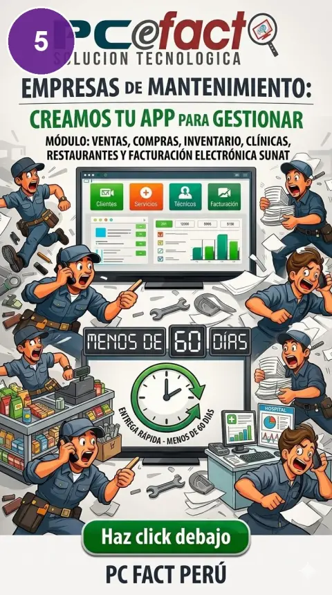 App para Empresas de Mantenimiento — oferta PCEFACT PERU