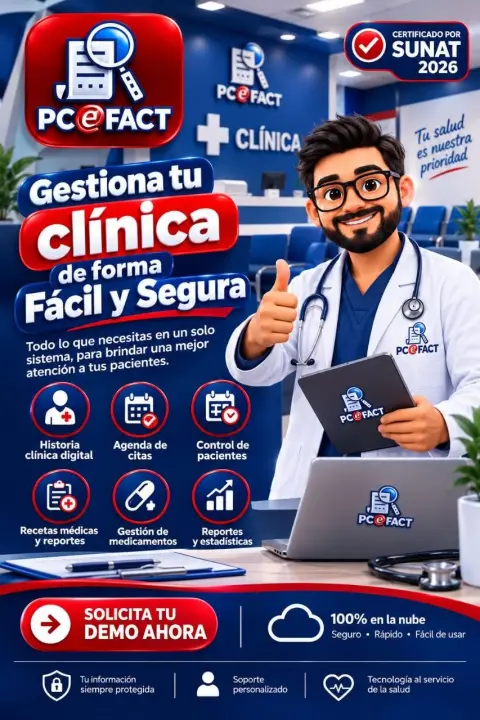 Software para Clínicas: Gestión Fácil y Segura — oferta PCEFACT PERU