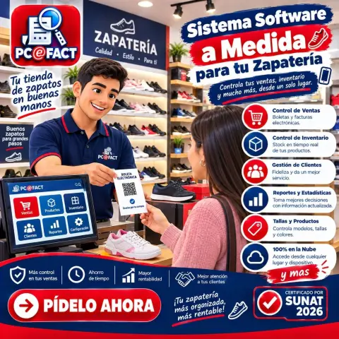 Sistema Software a Medida para tu Zapatería — oferta PCEFACT PERU